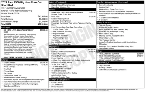 Photos of 2021 Ram 1500 Big Horn/Lone Star for sale in Athens, OH at Don Wood Ford Lincoln