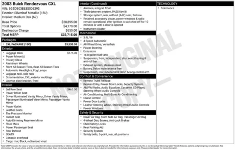 Photos of 2003 Buick Rendezvous CXL for sale in Athens, OH at Don Wood Ford Lincoln