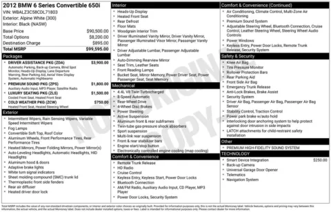 Photos of 2012 BMW 6 Series 650i for sale in Athens, OH at Don Wood Ford Lincoln