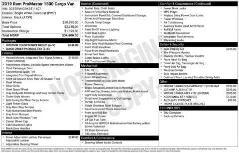 Another view of 2019 Ram ProMaster 1500 Low Roof for sale in Athens, OH at Don Wood Ford Lincoln