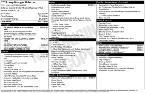 Photos of 2021 Jeep Wrangler Rubicon for sale in Athens, OH at Don Wood Ford Lincoln