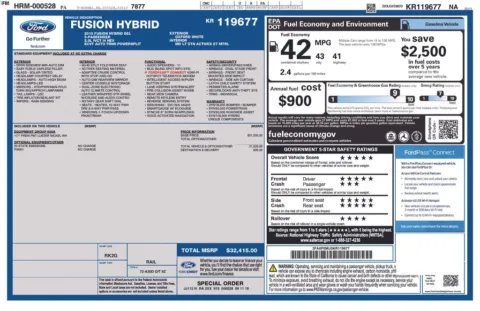 Photos of 2019 Ford Fusion Hybrid SEL for sale in Athens, OH at Don Wood Ford Lincoln