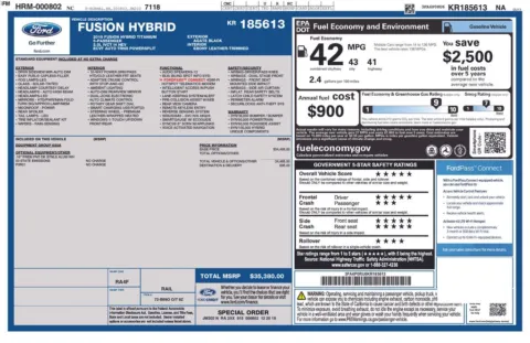 Photos of 2019 Ford Fusion Hybrid Titanium for sale in Athens, OH at Don Wood Ford Lincoln