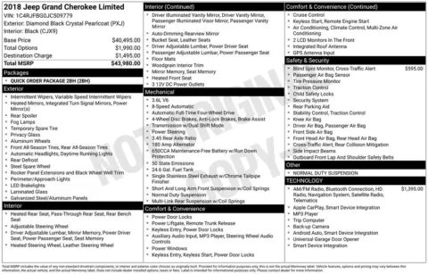 Photos of 2018 Jeep Grand Cherokee Limited for sale in Athens, OH at Don Wood Ford Lincoln