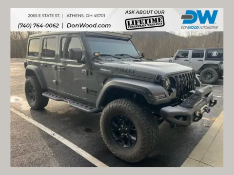 Gray 2022 Jeep Wrangler Unlimited Willys for sale in Athens, OH