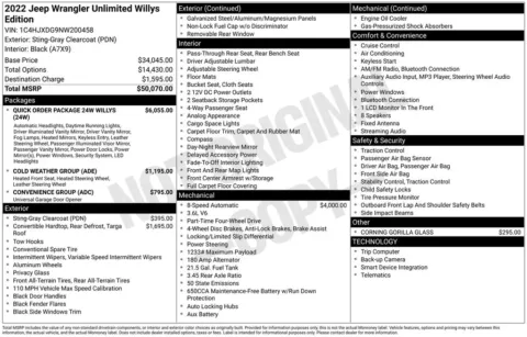 Photos of 2022 Jeep Wrangler Unlimited Willys for sale in Athens, OH at Don Wood Ford Lincoln