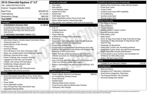 More photos of 2016 Chevrolet Equinox LT at Don Wood Ford Lincoln, OH