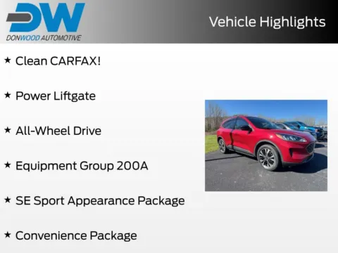 Photos of 2021 Ford Escape SE for sale in Athens, OH at Don Wood Ford Lincoln