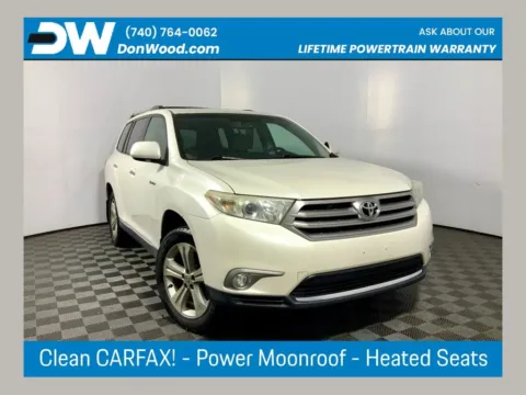 White 2013 Toyota Highlander Limited for sale in Athens, OH