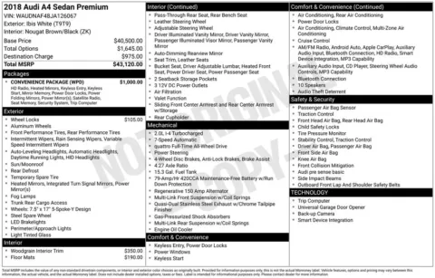 More photos of 2018 Audi A4 2.0T Premium at Don Wood Ford Lincoln, OH