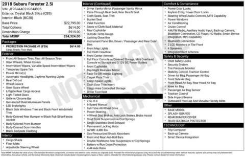 More photos of 2018 Subaru Forester 2.5i at Don Wood Ford Lincoln, OH