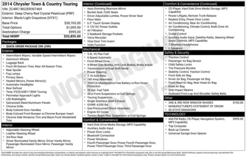 Another view of 2014 Chrysler Town & Country Touring for sale in Athens, OH at Don Wood Ford Lincoln