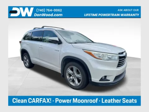 White 2016 Toyota Highlander Hybrid Limited Platinum for sale in Athens, OH