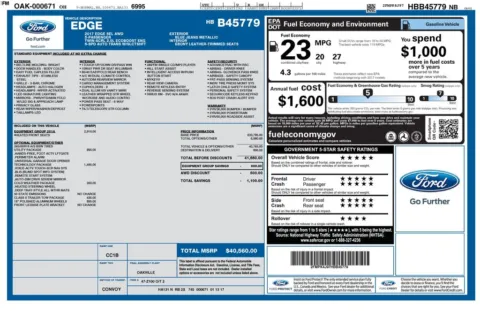 More photos of 2017 Ford Edge SEL at Don Wood Ford Lincoln, OH