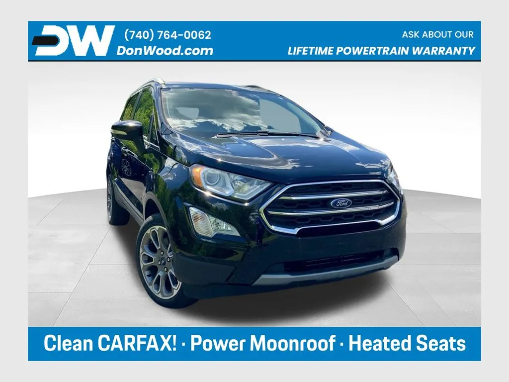Black 2021 Ford EcoSport Titanium for sale in Athens, OH