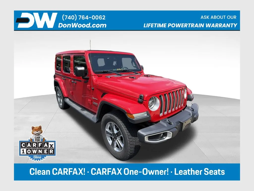 Red 2019 Jeep Wrangler Unlimited Sahara for sale in Athens, OH
