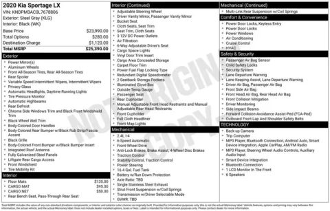 Photos of 2020 Kia Sportage LX for sale in Athens, OH at Don Wood Ford Lincoln