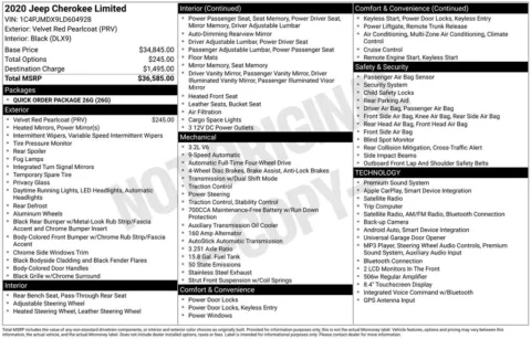 Photos of 2020 Jeep Cherokee Limited for sale in Athens, OH at Don Wood Ford Lincoln