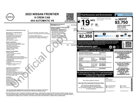Photos of 2023 Nissan Frontier S for sale in Athens, OH at Don Wood Ford Lincoln