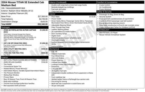 Photos of 2004 Nissan Titan SE for sale in Athens, OH at Don Wood Ford Lincoln