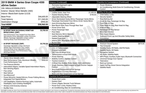 Photos of 2019 BMW 4 Series 430i xDrive Gran Coupe for sale in Athens, OH at Don Wood Ford Lincoln