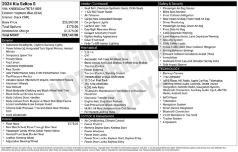Photos of 2024 Kia Seltos S for sale in Athens, OH at Don Wood Ford Lincoln