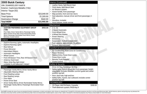 Photos of 2005 Buick Century for sale in Athens, OH at Don Wood Ford Lincoln