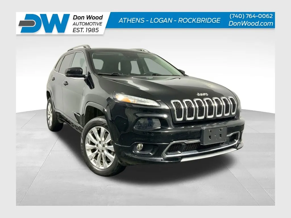 Black 2018 Jeep Cherokee Overland for sale in Athens, OH