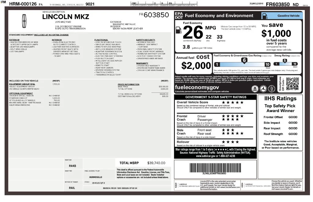 Lincoln MKZ photo 6