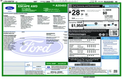 Photos of 2024 Ford Escape ST-Line for sale in Athens, OH at Don Wood Ford Lincoln
