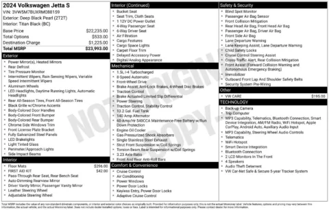 Photos of 2024 Volkswagen Jetta 1.5T S for sale in Athens, OH at Don Wood Ford Lincoln