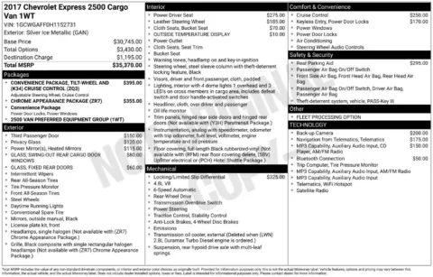 Photos of 2017 Chevrolet Express 2500 Work Van for sale in Athens, OH at Don Wood Ford Lincoln