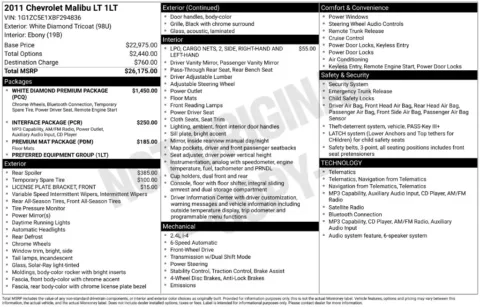 Photos of 2011 Chevrolet Malibu LT for sale in Athens, OH at Don Wood Ford Lincoln
