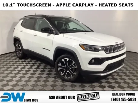 White 2022 Jeep Compass Limited for sale in Athens, OH