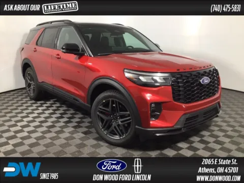 Red 2025 Ford Explorer ST-Line for sale in Athens, OH