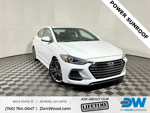 White 2018 Hyundai Elantra Sport for sale in Athens, OH