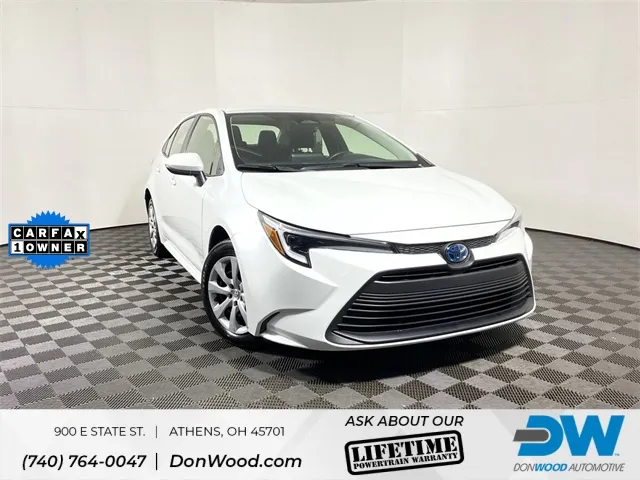 White 2024 Toyota Corolla Hybrid LE for sale in Athens, OH