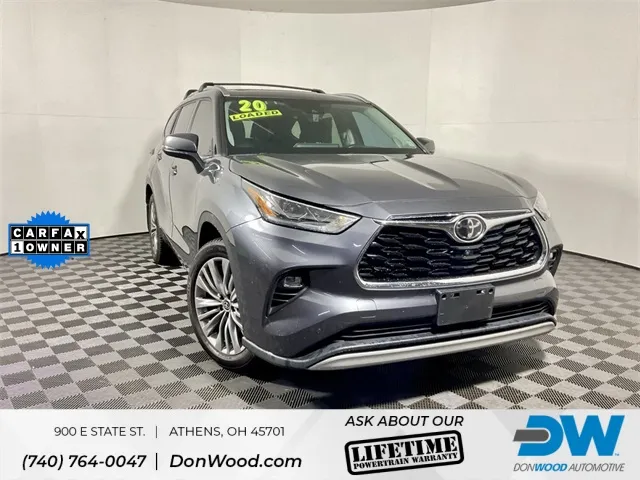 Gray 2020 Toyota Highlander Platinum for sale in Athens, OH