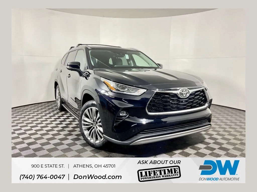 Black 2026 Toyota Highlander Hybrid Platinum for sale in Athens, OH