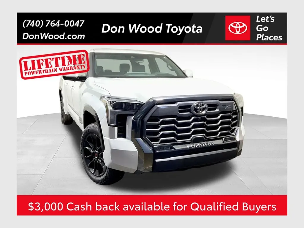 White 2026 Toyota Tundra Platinum for sale in Athens, OH
