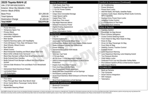 More photos of 2025 Toyota RAV4 LE at Don Wood Toyota, OH