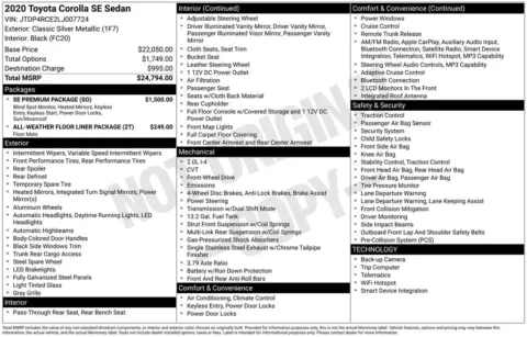 More photos of 2020 Toyota Corolla SE at Don Wood Toyota, OH