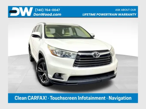 White 2016 Toyota Highlander XLE V6 for sale in Athens, OH