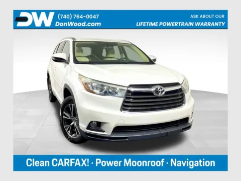 White 2016 Toyota Highlander XLE V6 for sale in Athens, OH