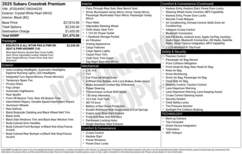 More photos of 2025 Subaru Crosstrek Premium at Don Wood Toyota, OH