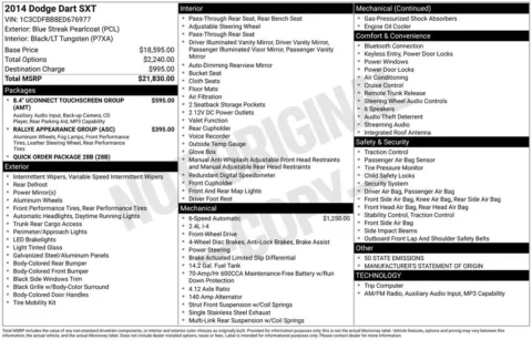 Another view of 2014 Dodge Dart SXT for sale in Athens, OH at Don Wood Toyota