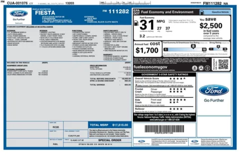 Another view of 2015 Ford Fiesta SE for sale in Athens, OH at Don Wood Toyota