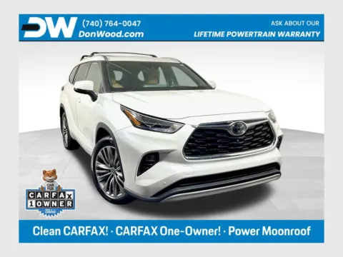 White 2021 Toyota Highlander Platinum for sale in Athens, OH