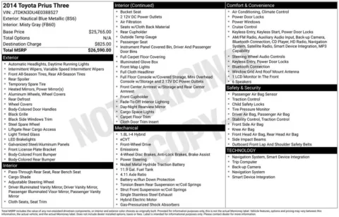 Another view of 2014 Toyota Prius Four for sale in Athens, OH at Don Wood Toyota