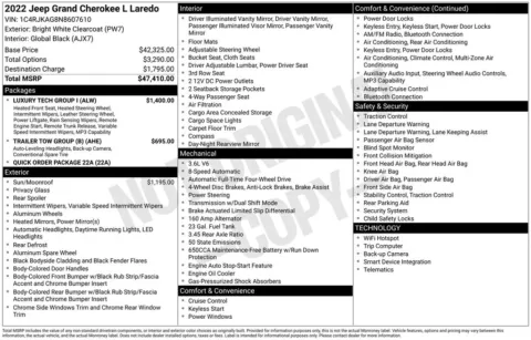 Another view of 2022 Jeep Grand Cherokee L Laredo for sale in Athens, OH at Don Wood Toyota